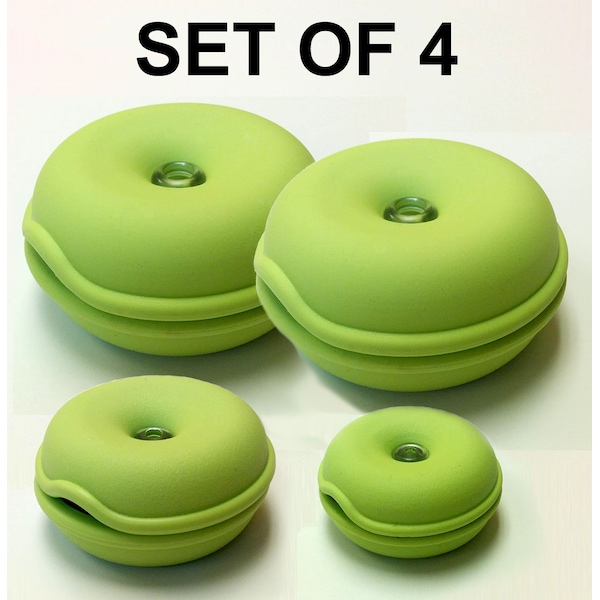 Cable Turtle Organizer 4pc Set- Mini, Small, 2x Large- Green
